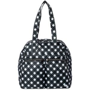 Lug Boxer Packable Overnighter Black and White Checkered Bag